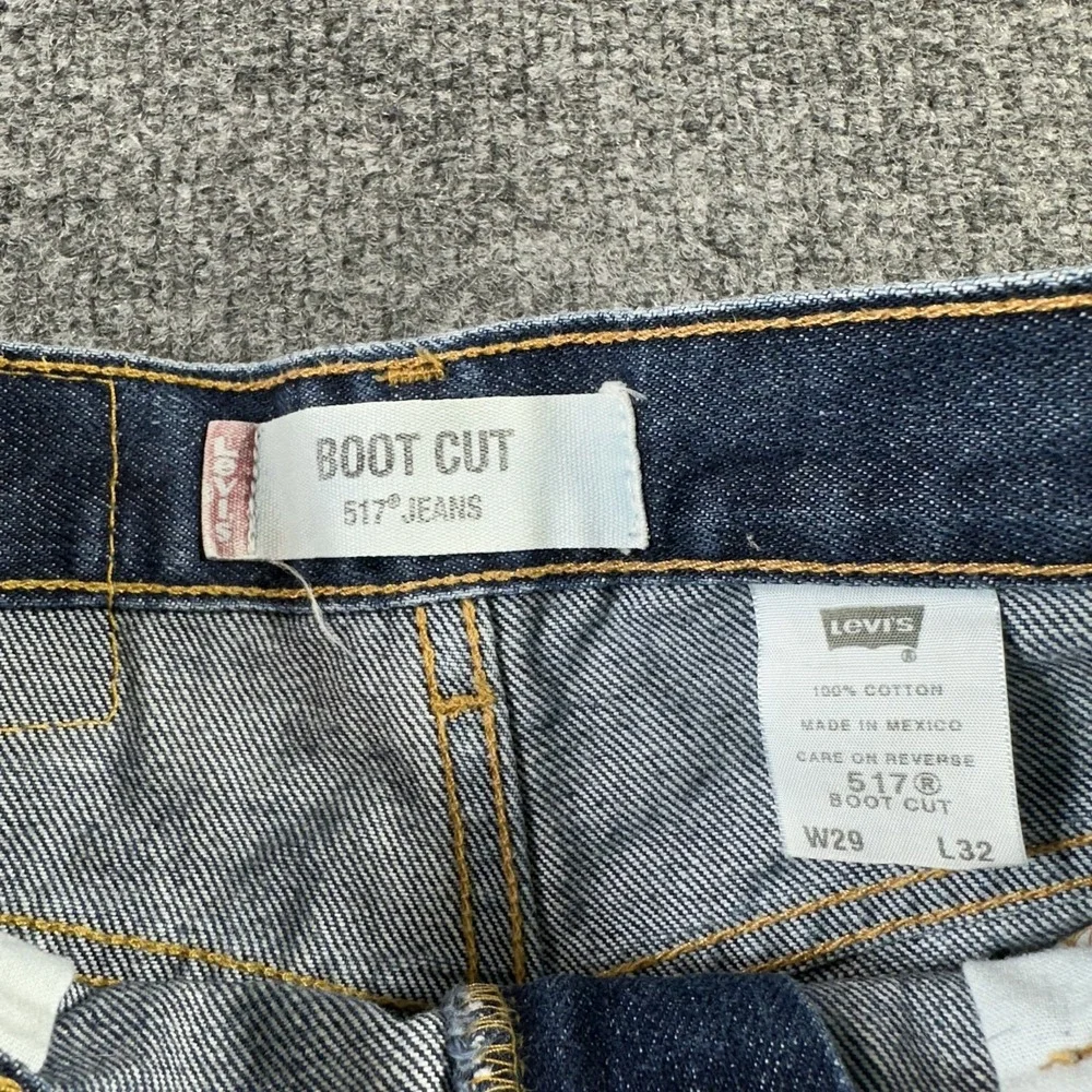 Levis 517 Jeans Mens 29x32 Blue Denim Cowboy Western Bootcut Rodeo Vintage Y2K - Picture 7 of 12